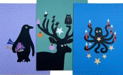 Postkarten-Set Tierische Weihnachten Discount