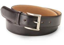 Kreis Ledermanufaktur Rindledergürtel dreilagig Dunkelbraun Hot