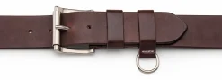 Kreis Ledermanufaktur Rindledergürtel D-Ring Dunkelbraun