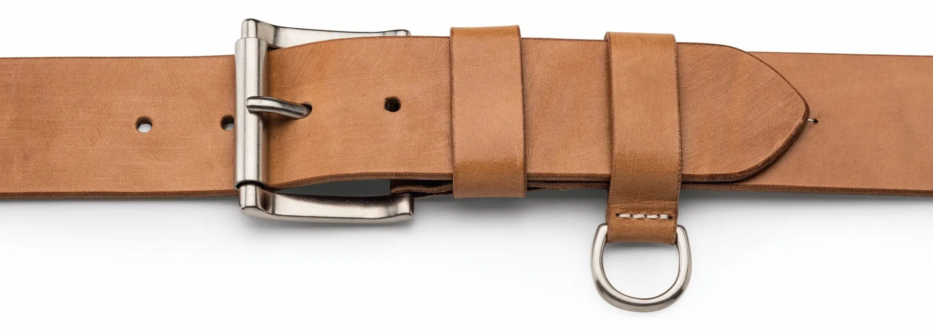 Kreis Ledermanufaktur Rindledergürtel D-Ring Natur