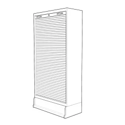 Shannon Rollladenschrank 40 hoch mit 3 Fachböden Online