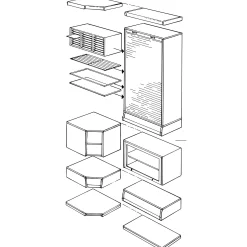 Shannon Rollladenschrank 40 hoch mit 3 Fachböden Online