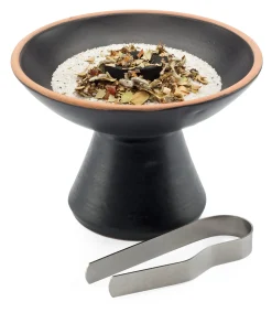 flora perpetua Räucherschale Standfuß Schwarz