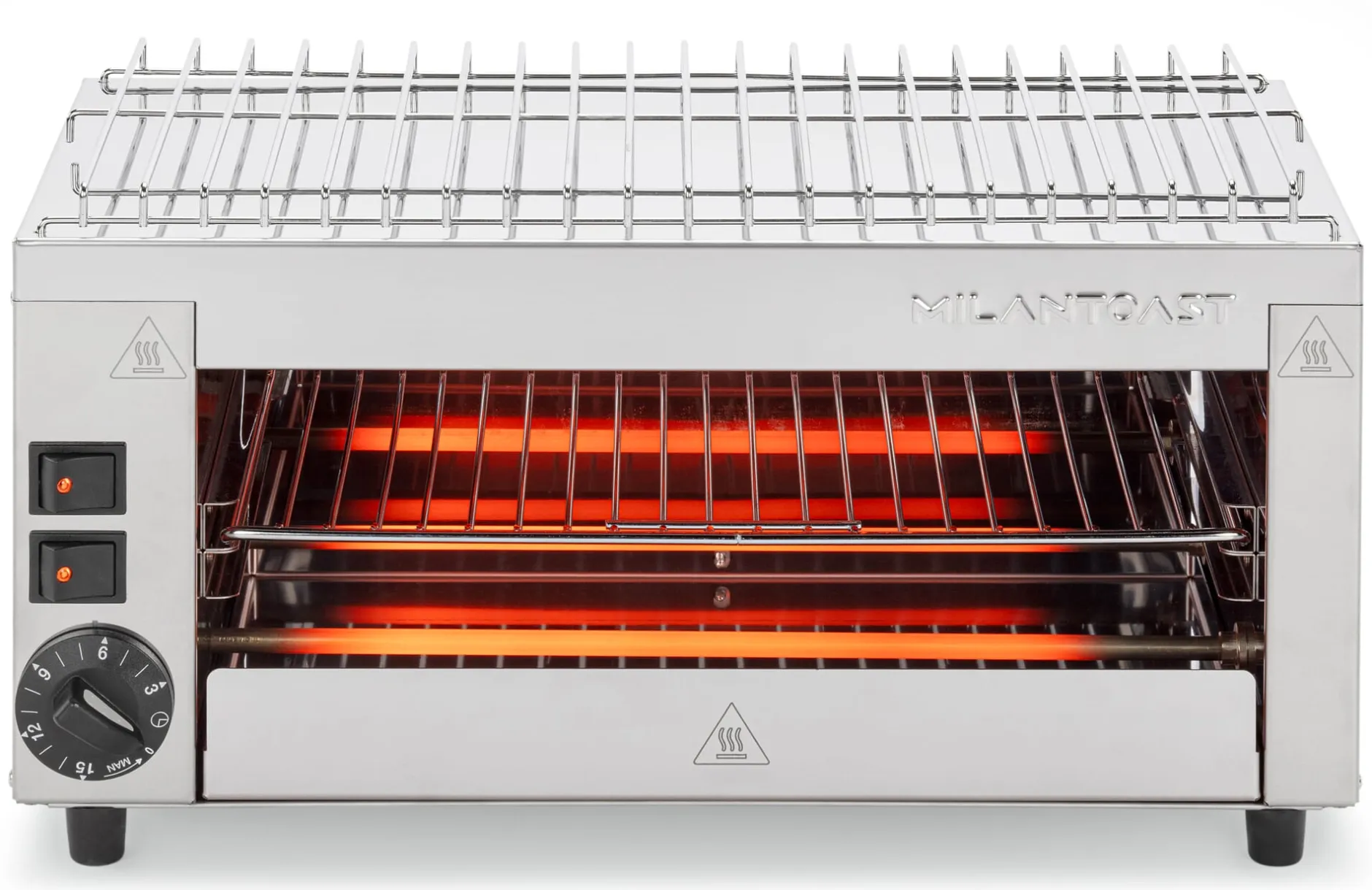 Milantoast Salamander Edelstahl mit Aufwärmgitter New