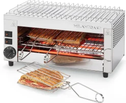 Milantoast Salamander Edelstahl mit Aufwärmgitter New