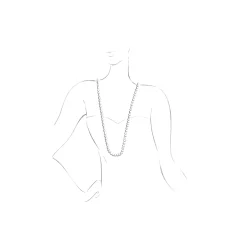 Ménard Sautoir-Kette Süßwasserperlen