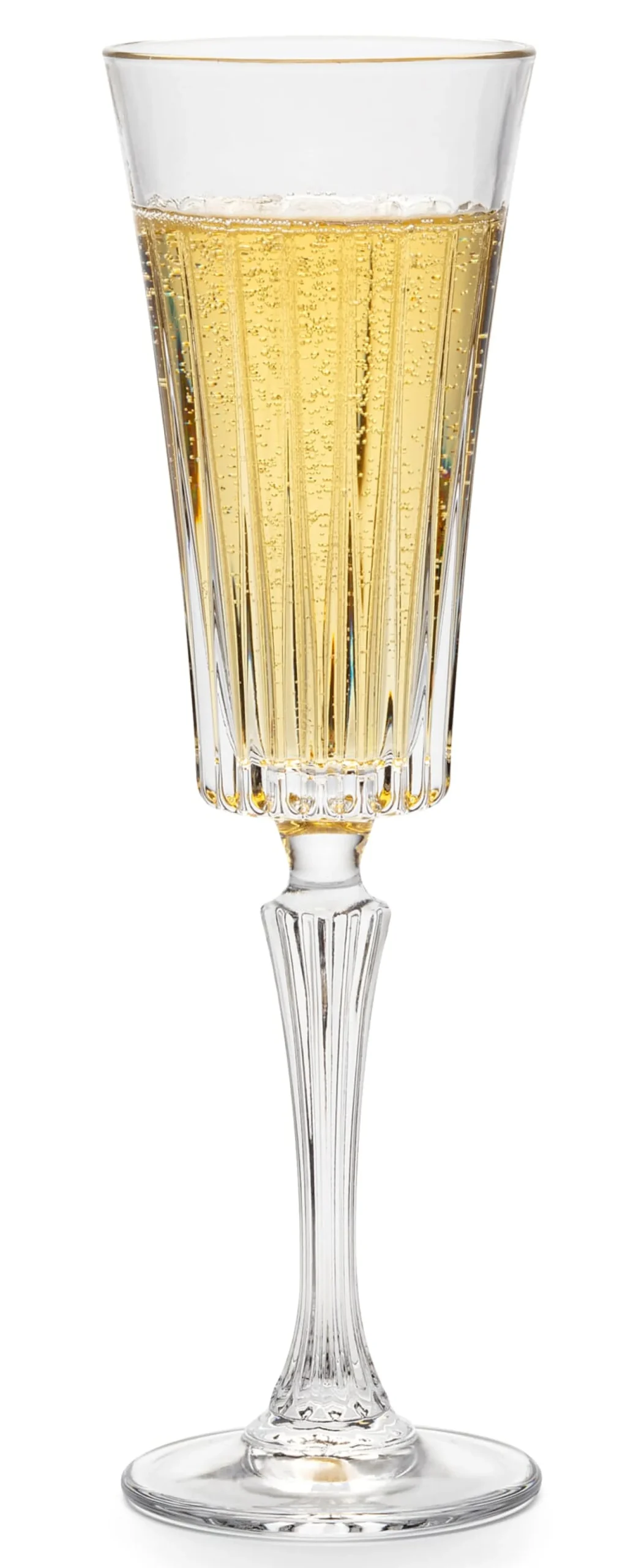 RCR Cristalleria Italiana Schaumweinkelch gerippt Outlet