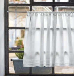 Leinenweberei Vieböck Scheibengardine Reinleinenvoile Clearance