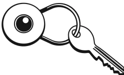 Authentics Schlüsselanhänger Orbit Schwarz Discount