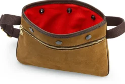 Croots Schultertasche Veloursleder, Braun Clearance