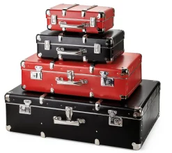 KAZETO spol er Pappkoffer mit Holzleisten Schwarz Clearance