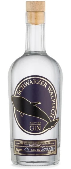 Hutmachers Maritime Spirituosen Schwarzer Walfisch Gin Clearance