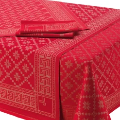 Ekelund Linneväveriet i. Horred Schwedische Tischdecke rot Hot