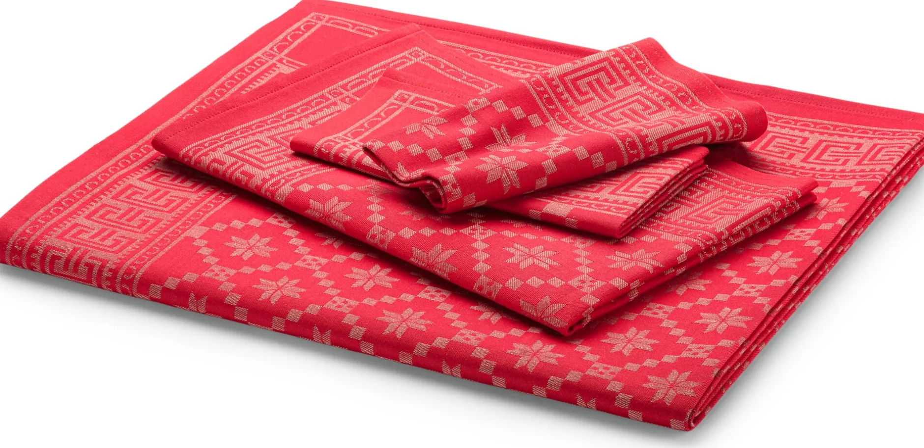 Ekelund Linneväveriet i. Horred Schwedischer Tischläufer rot 50 x 150cm Outlet