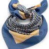 Le Foulard Seidentuch Paisley, Royalblau Discount