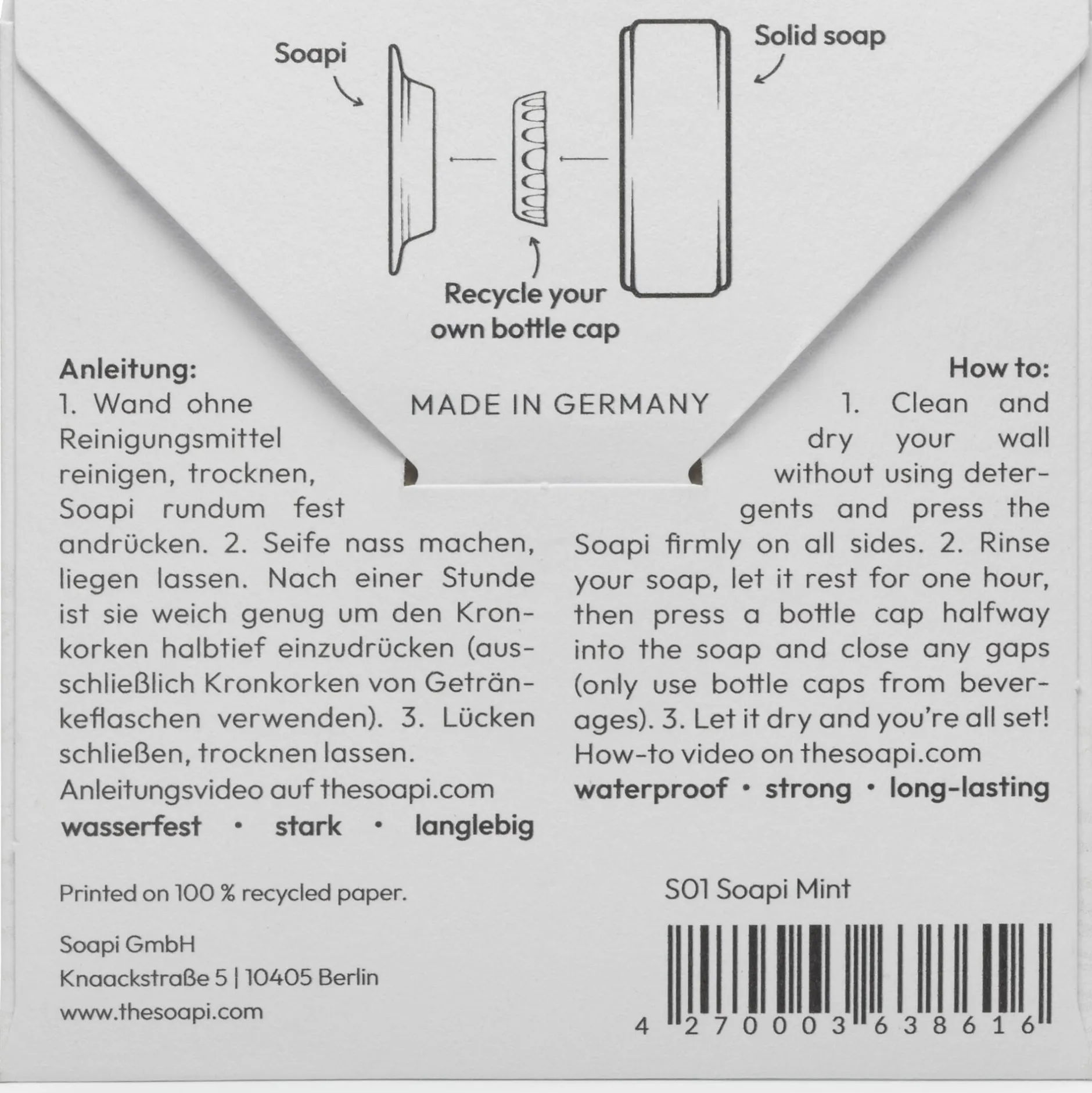 Soapi Seifenhalter recycelte Fischernetze Schwarz Sale