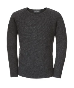 Seldom Herren-Pullover Raglanärmel Anthrazit Clearance