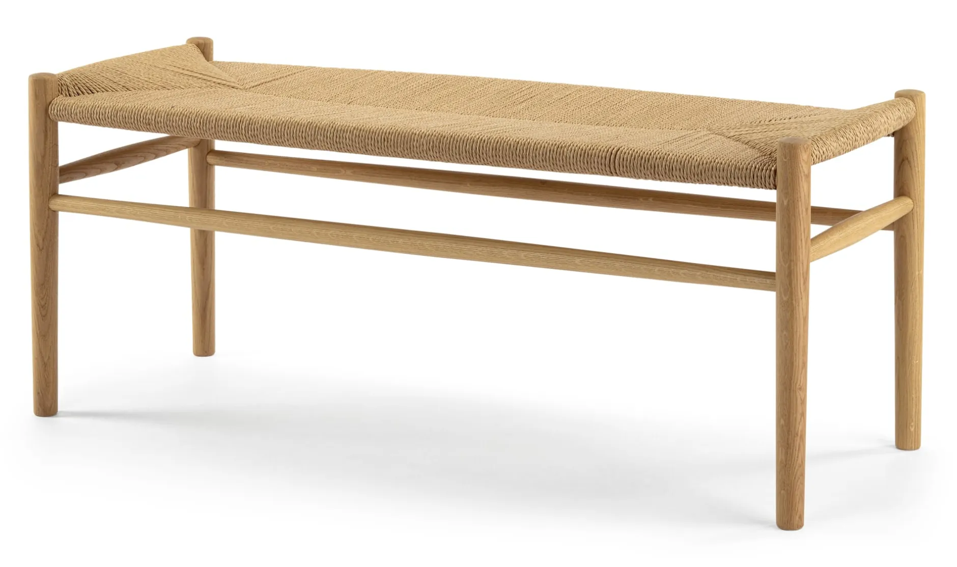 FDB Møbler Sitzbank Eiche und Papierkordel