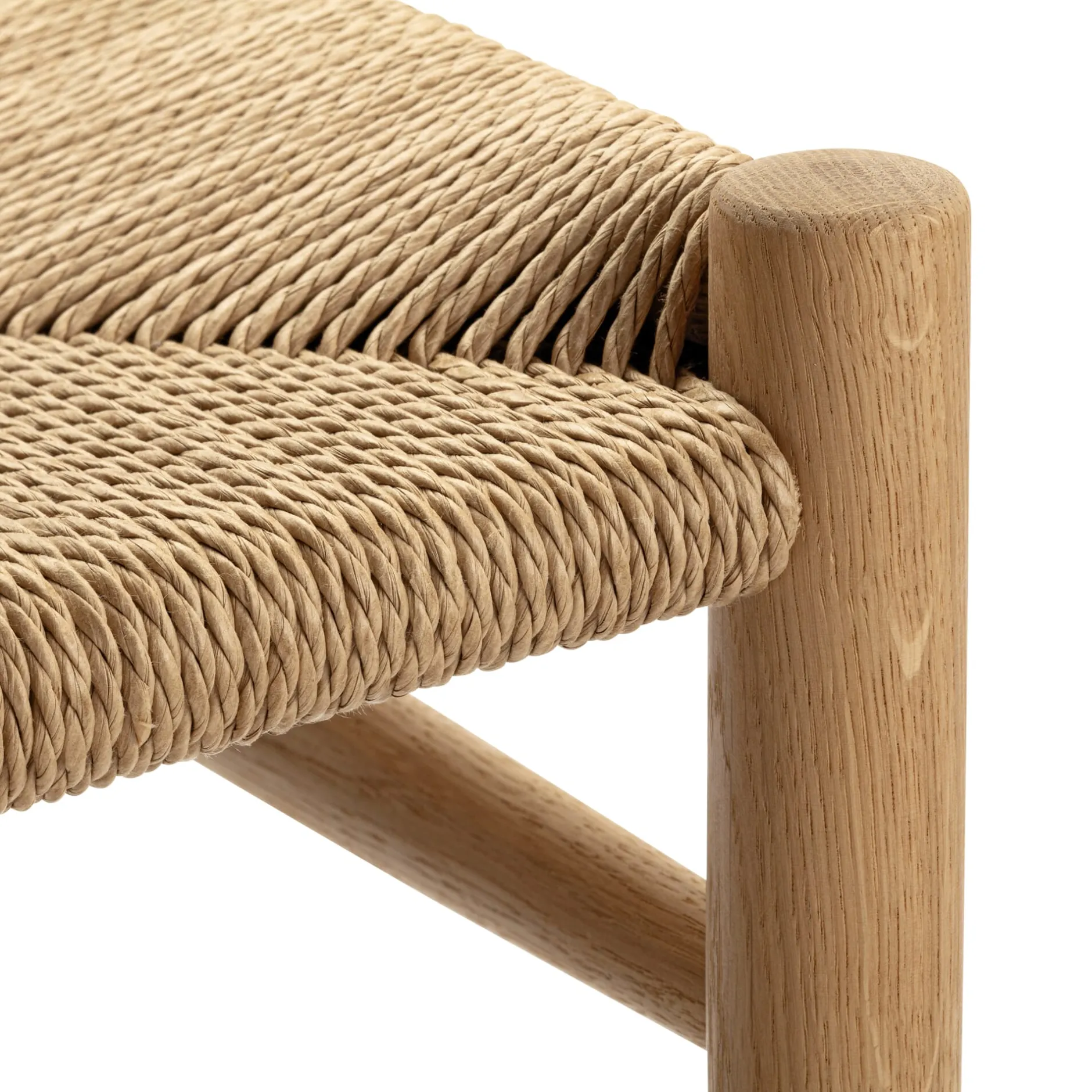 FDB Møbler Sitzbank Eiche und Papierkordel