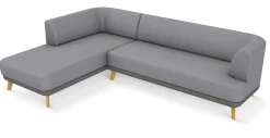 Sinn Living Sofa-Kombination Linnea Schurwolle und Leder Outlet