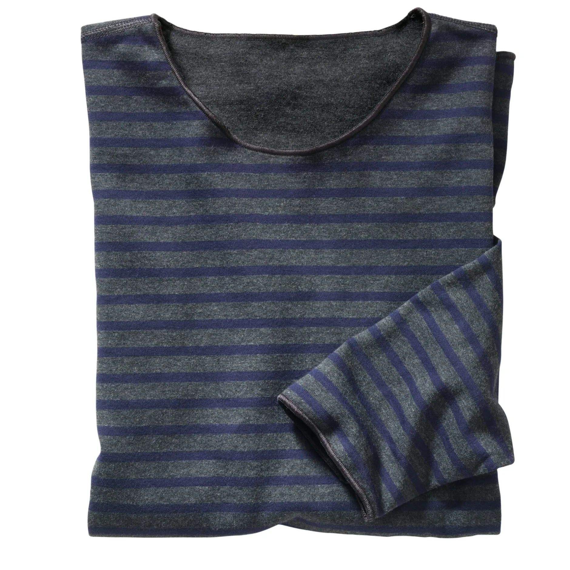 Armor lux Streifen-Shirt Anthrazit Sale