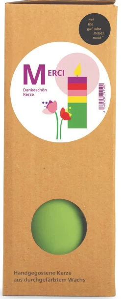 Stumpenkerze Merci Clearance