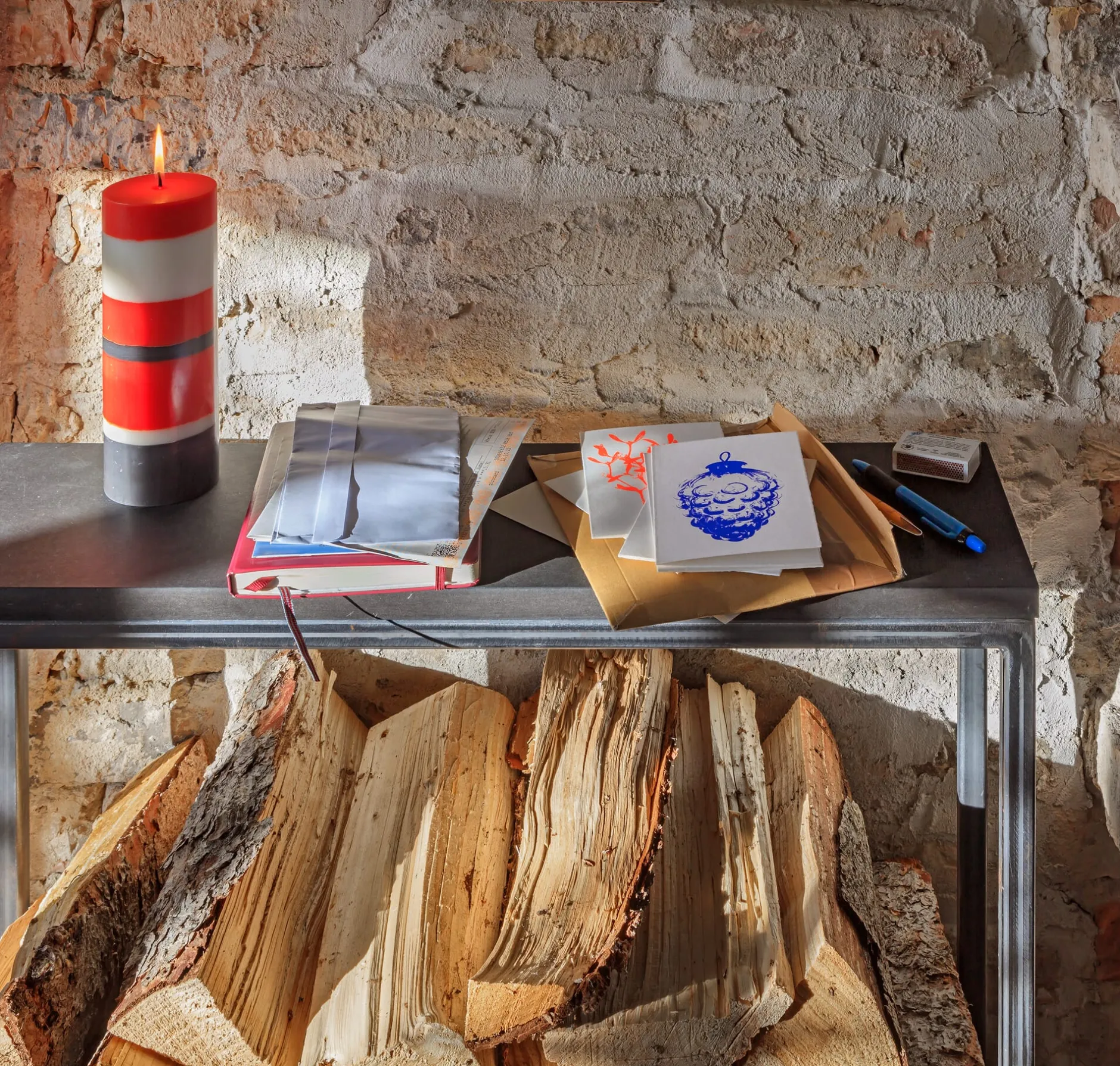 Stumpenkerze Weihnachtsmann Sale