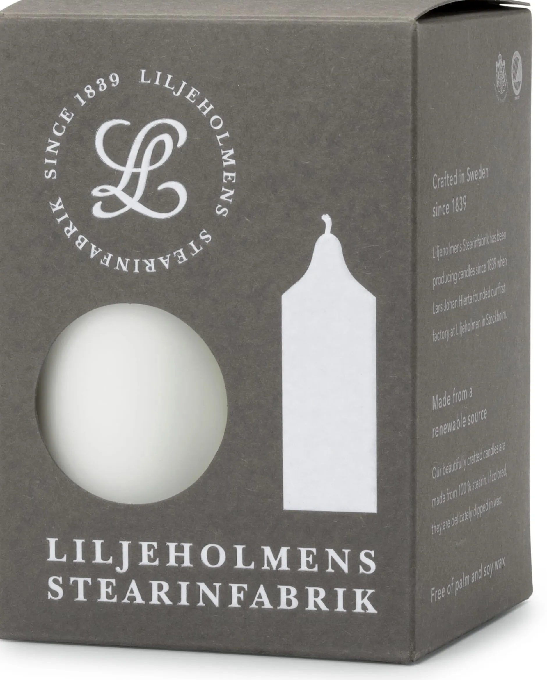 Liljeholmens Stearinfabriks Teelichte gegossen hoch weiß Hot