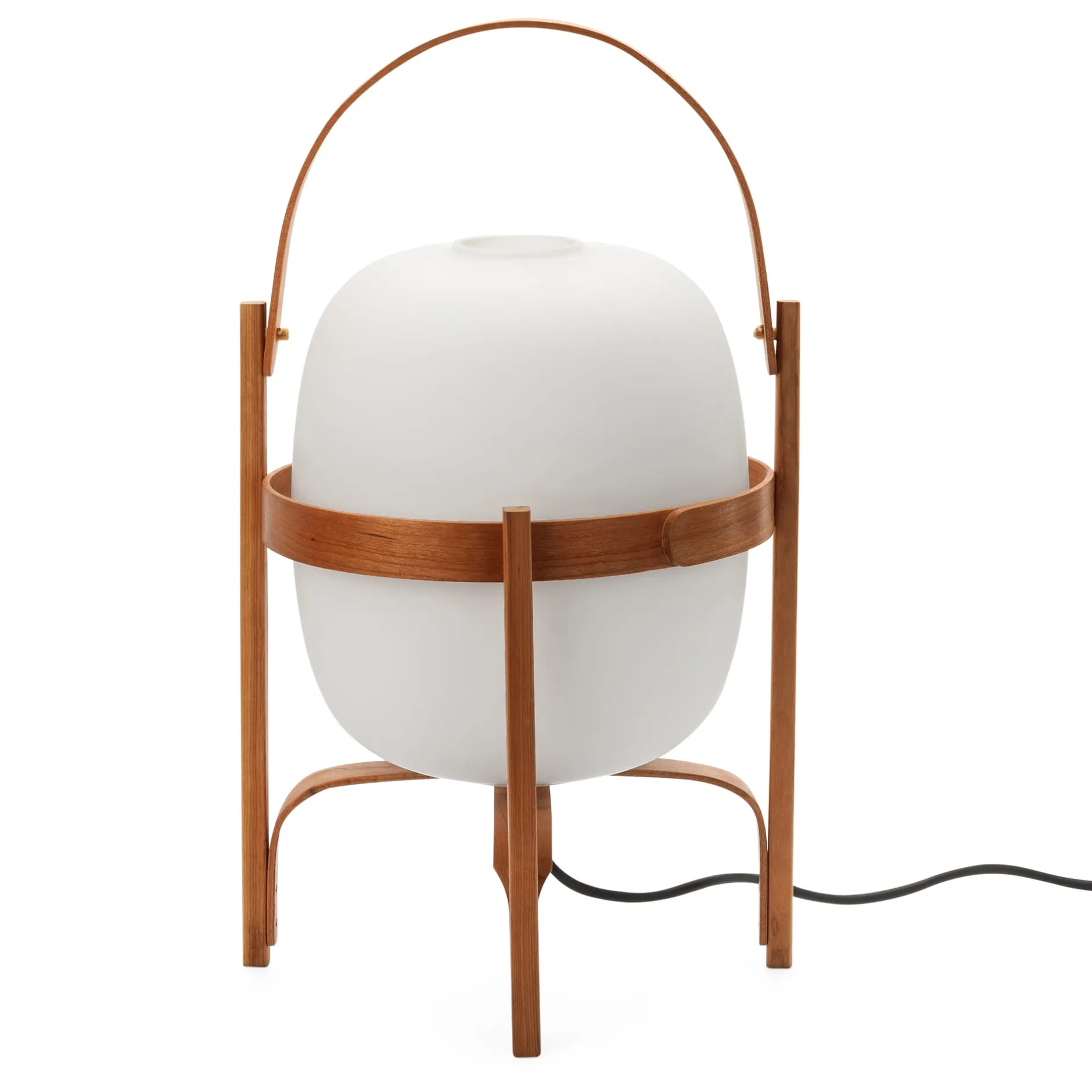 Santa &Cole Tisch- und Bodenleuchte Kirschholz und Glas Discount