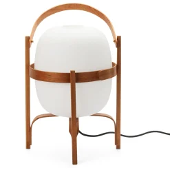 Santa &Cole Tisch- und Bodenleuchte Kirschholz und Glas Discount