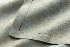 Erika Vaitkute Tischdecke Jacquard Leinen Blau New