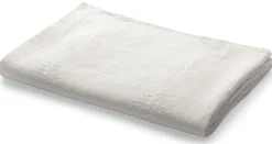 Charvet Editions Tischdecke Leinen Blätterranke Weiß Best