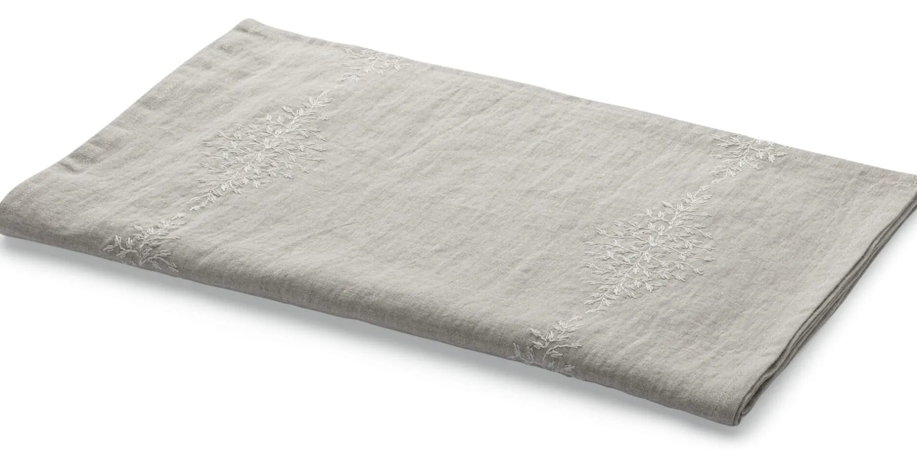 Tischläufer Leinen Blätterranke Natur