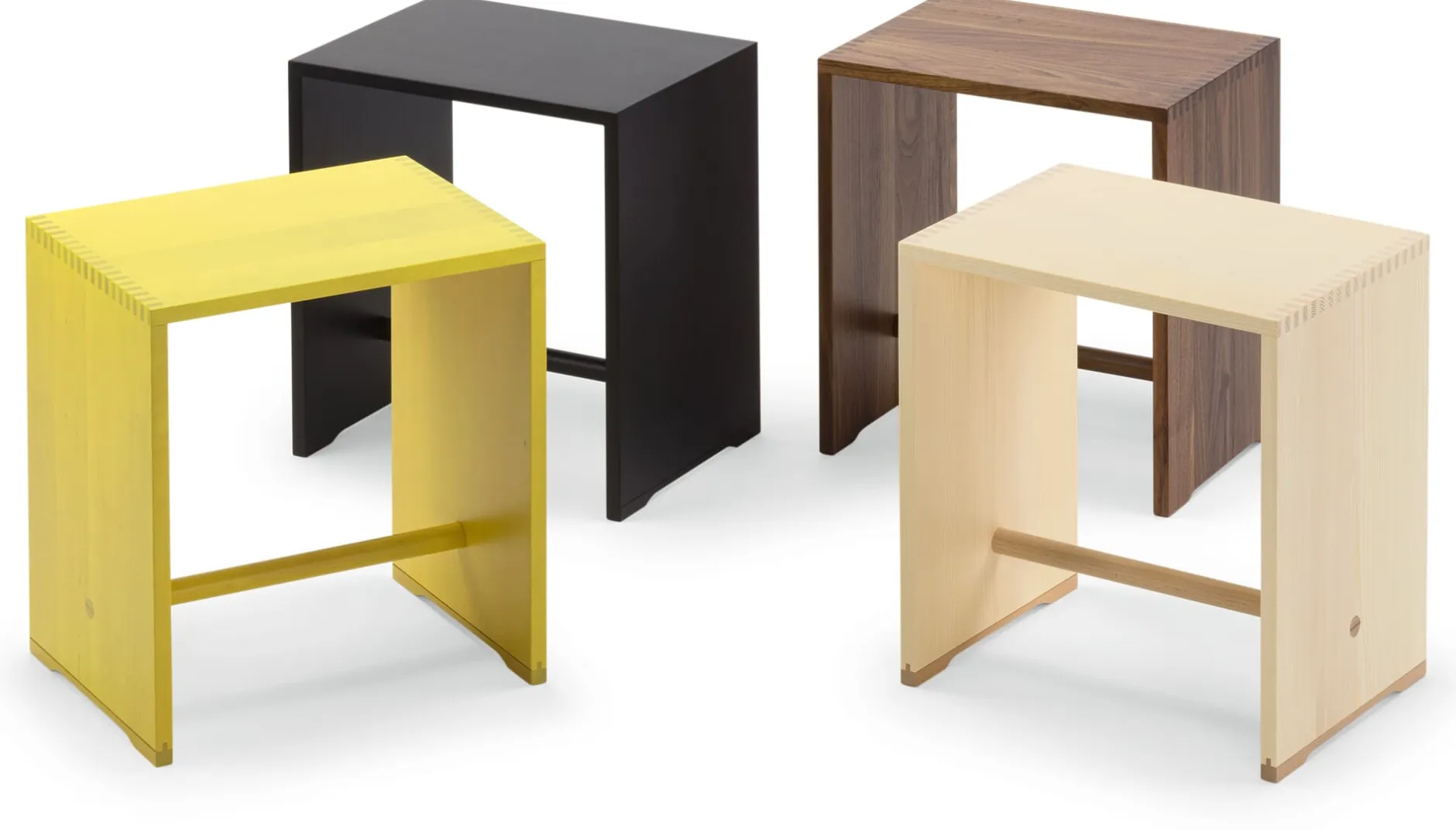 wb form Ulmer Hocker Nussbaumholz New