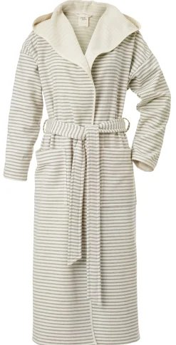 Manufactum Unisex-Bademantel fein gestreift