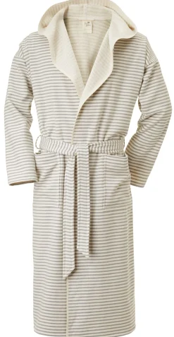 Manufactum Unisex-Bademantel fein gestreift