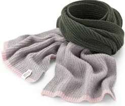 Rifò Unisex-Kaschmirstrickschal, Grün-Rosé Outlet