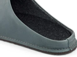 Gottstein Unisex-Lederpantoffel Blaugrau Hot