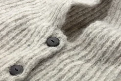 Les Racines du Ciel Unisex-Strickkapuze meliert, Ecru Online