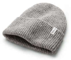 Rauma Ullvarefabrikk Unisex-Strickmütze Rippe Grau Sale