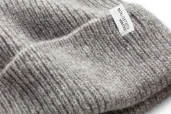 Rauma Ullvarefabrikk Unisex-Strickmütze Rippe Grau Sale