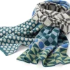 McKernan Woollen Mills Unisex-Strickschal gemustert, Blau-Grün New