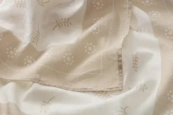 CARE BY ME Unisex-Tuch gemustert, Beige-Weiß New