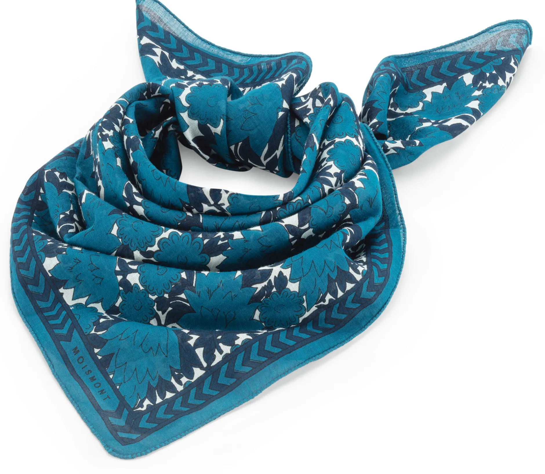Moismont Unisextuch N° 791 floral, Blau Clearance