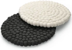 Én Gry & Sif Untersetzer Filzkugeln Anthrazit