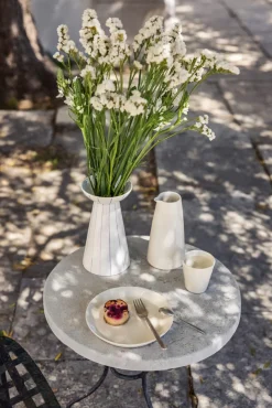 onomao Vase Keramik handbemalt blau New