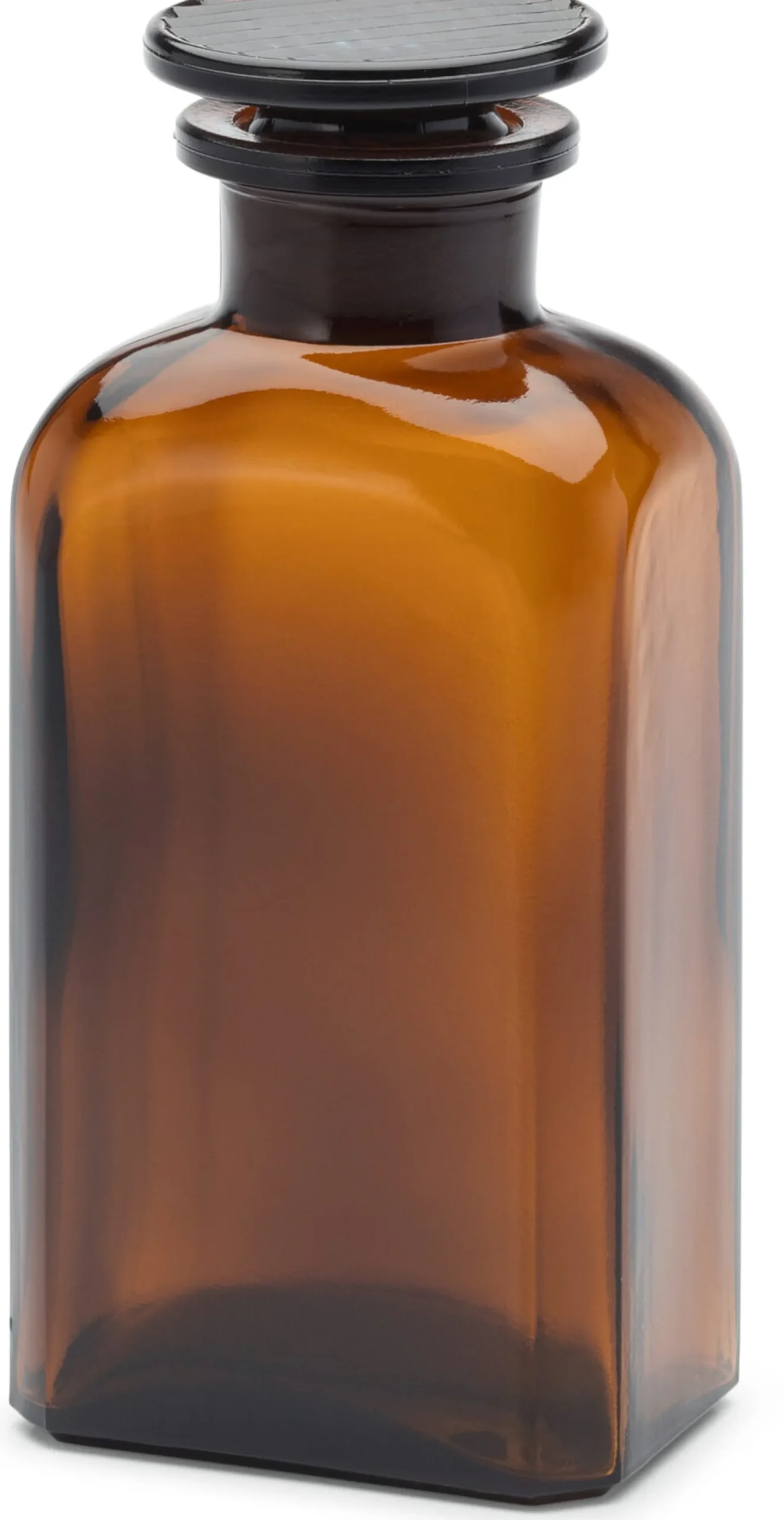 Sklarny Moravia Vierkantflasche Glas Braun New