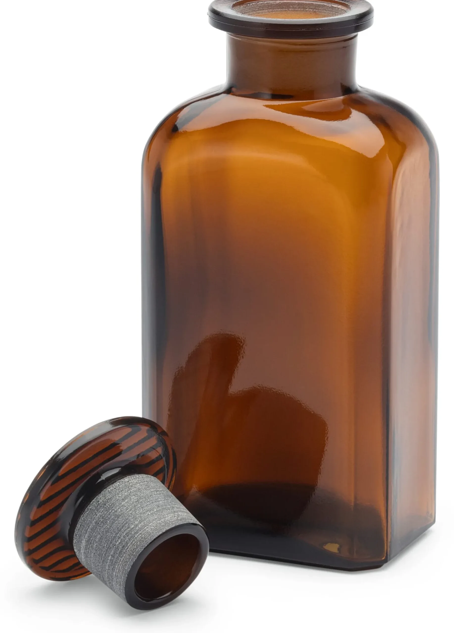 Sklarny Moravia Vierkantflasche Glas Braun New