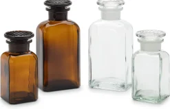 Sklarny Moravia Vierkantflasche Glas Braun Outlet