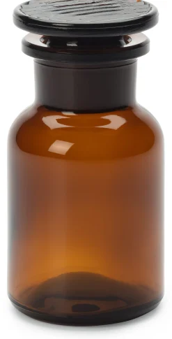 Sklarny Moravia Vorratsflasche mit Glasstopfen Braun New